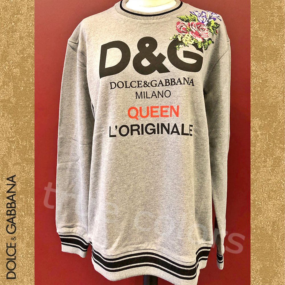 【DOLCE&GABBANA】 D&G DG ロゴ 袖 プリント スウェット Dolce&Gabbana】DGロゴ フーディー スウェット プリント 長袖