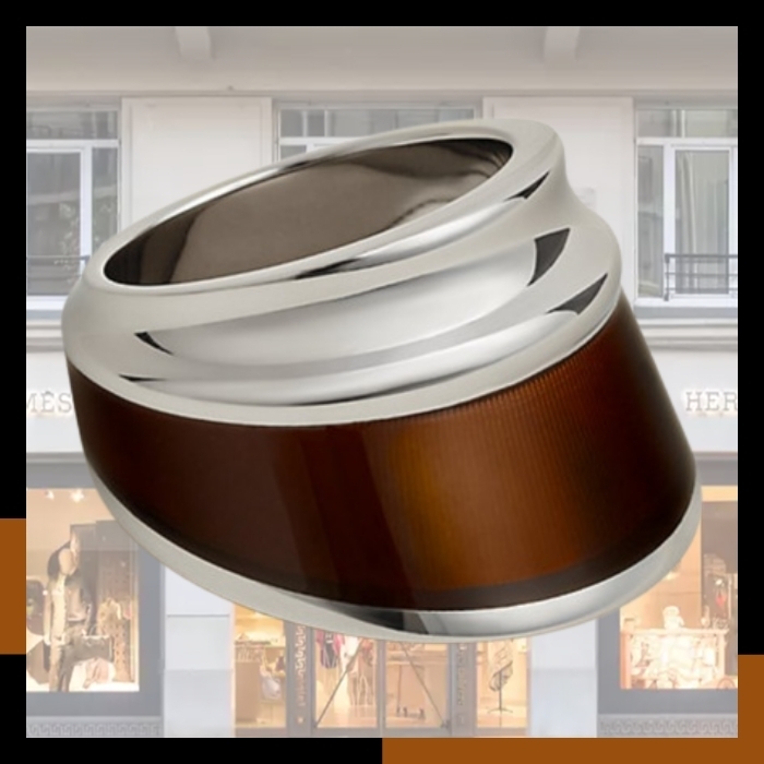 HERMES 新作 上品 指輪 メタルリング ステンレススチール Equus