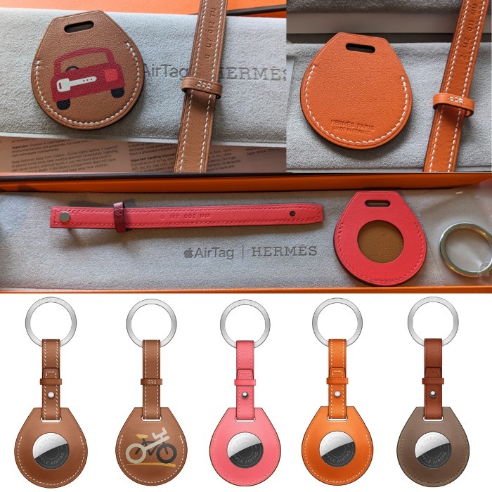 希少【HERMES】Apple AirTag key ring キーホルダー〈追跡あり〉
