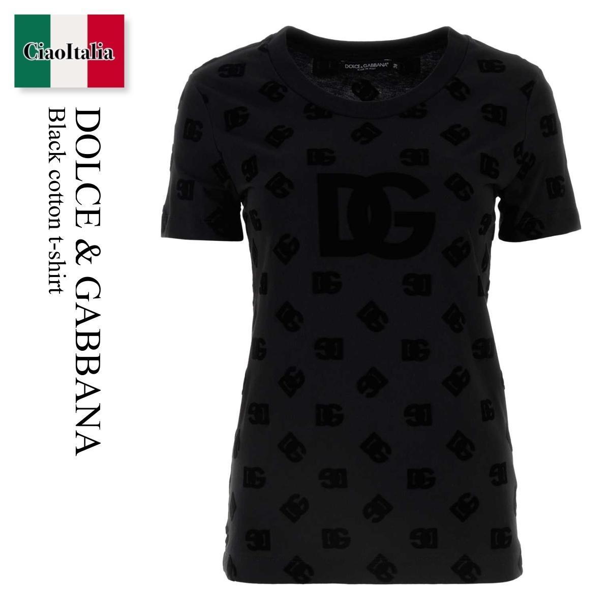 Tシャツ・カットソー Dolce & Gabbana Black Cotton T-Shirt