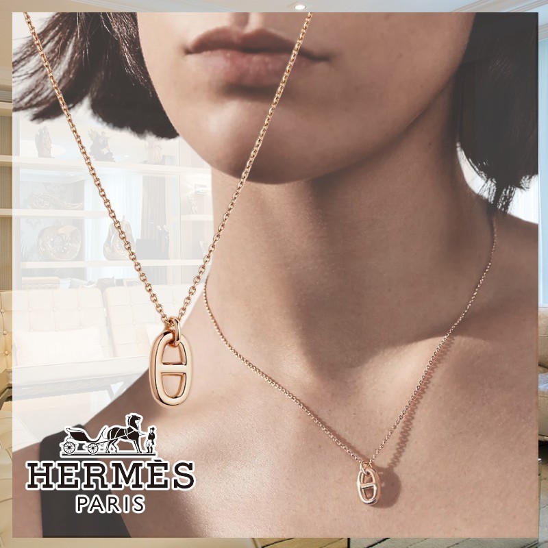 【洗練されたデザイン】HERMES 《ファランドール》ペンダント PM