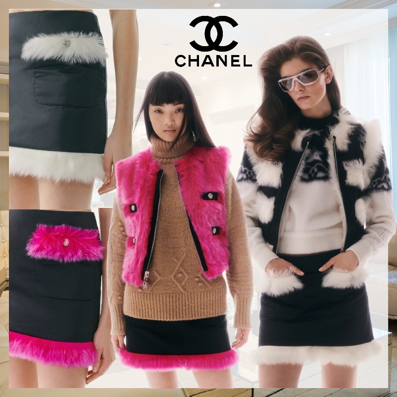 【23/24AW☆女性らしさを引き立てる】 CHANEL ミニ スカート