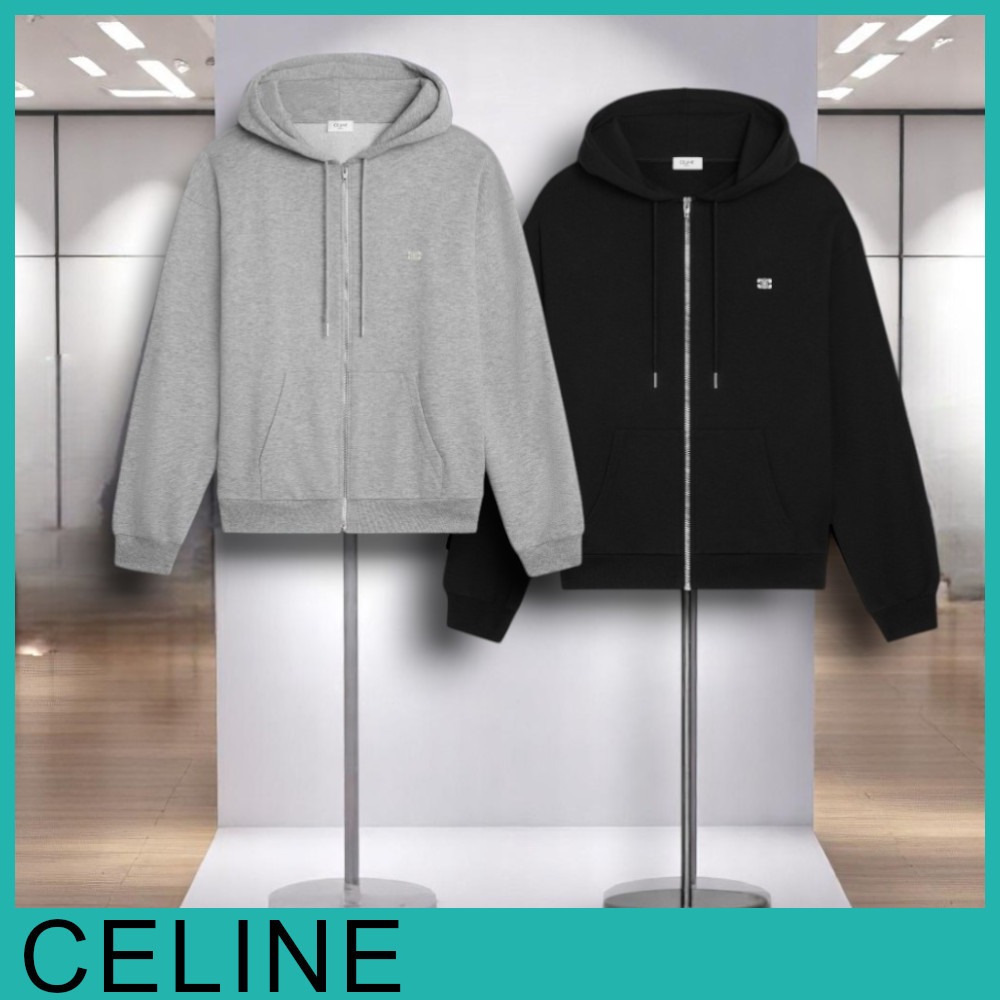 ★CELINE直営店★フード付きルーズ TRIOMPHE スウェットシャツ