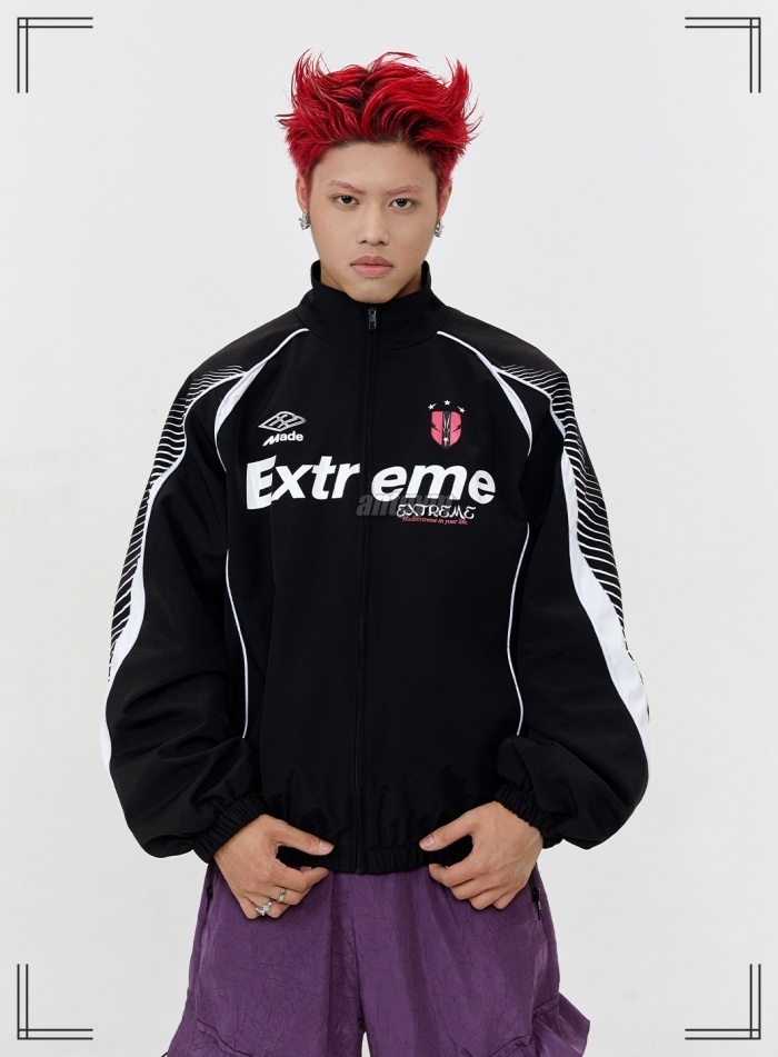 カジュアルジャケット M~2XL スタンドカラー スポーツウエア