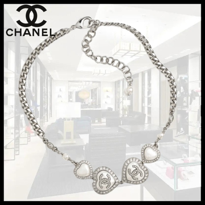 ☆ハート☆CHANEL チョーカー シルバー おすすめ【CHANEL】チョーカー ハート シルバー (CHANEL