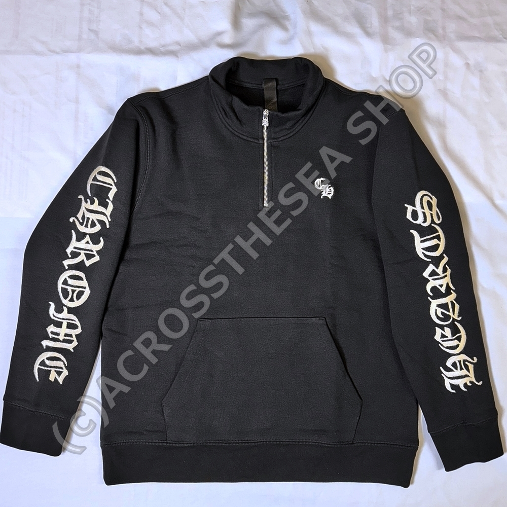 ★Chrome Hearts★激レア★話題のスクリプト刺繍 ハーフジップ ☆Chrome Hearts☆激レア☆話題のスクリプト刺繍 ハーフジップ