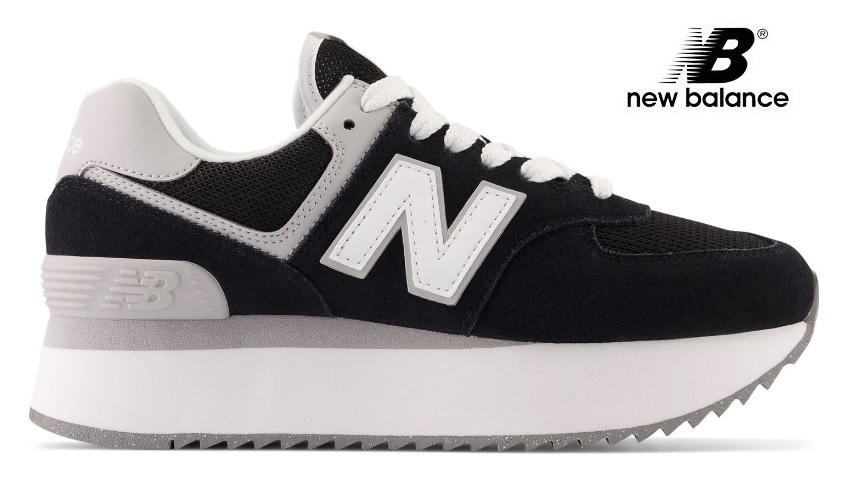 ☆国内在庫有☆New Balance 574 厚底スニーカー Black/rain
