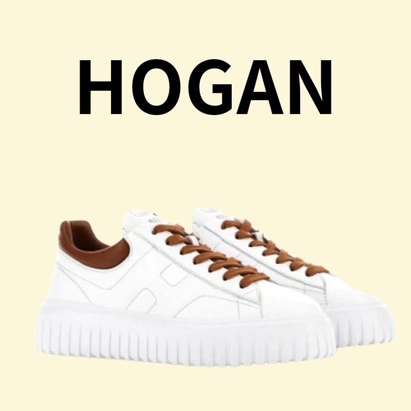 関税送料込み！【HOGAN】H ストライプ ナッパ レザー スニーカー