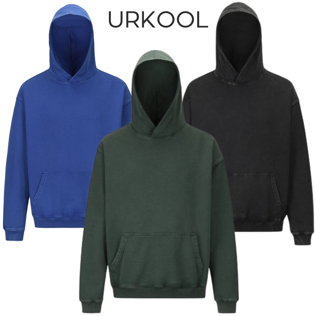 URKOOL ヴィンテージウォッシュ パーカー フーディ ゆったり