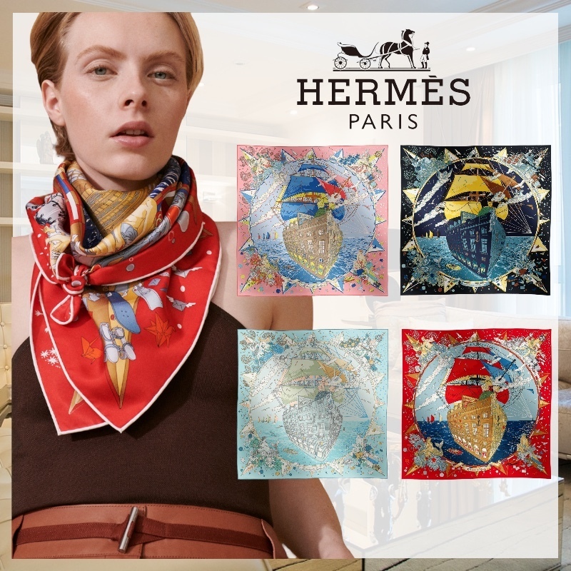 【華やか】HERMES《エルメス・フラッグシップ》カレ90 スカーフ 