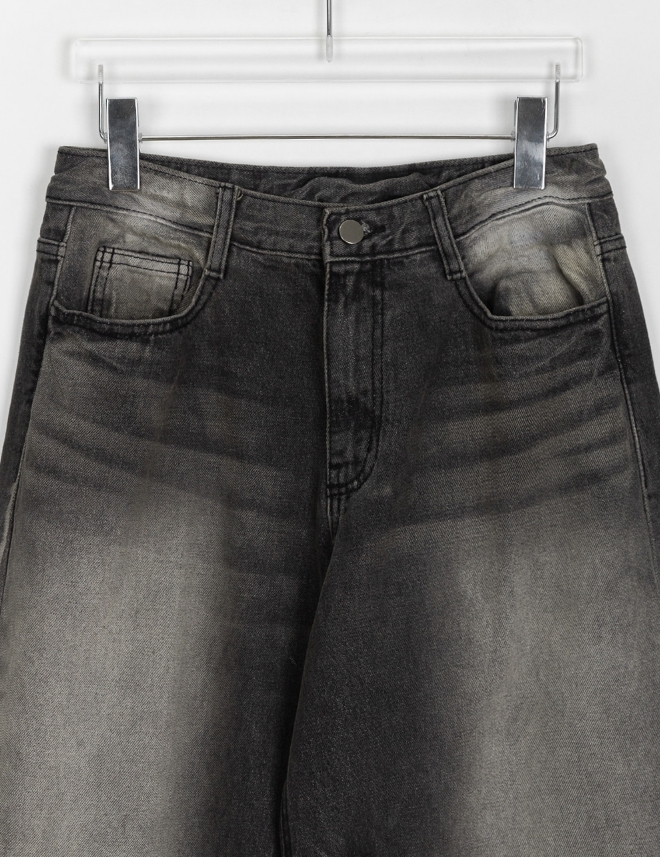 【BAON】Tinky washed denim wide pants Celina Washed Baggy Wide-Leg Jeans CD426 - Acubi style | LEWKIN