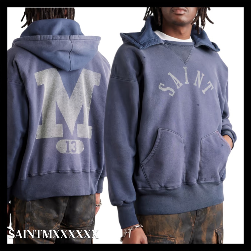 SAINT Mxxxxxx☆関税込み☆ ダメージコットンジャージーパーカー