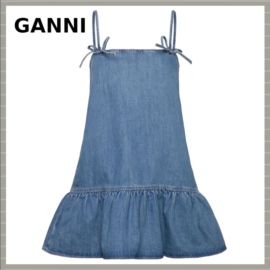 【GANNI】TINT DENIM MINI DRESS
