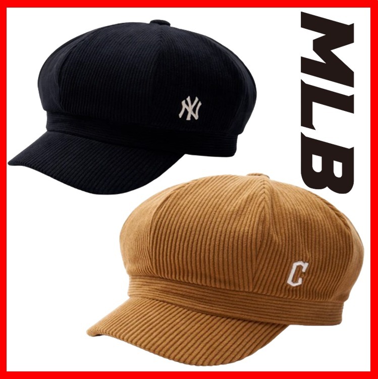 ★韓国の人気★【MLB】★BASIC CORDUROY NEWSBOY CA.P★