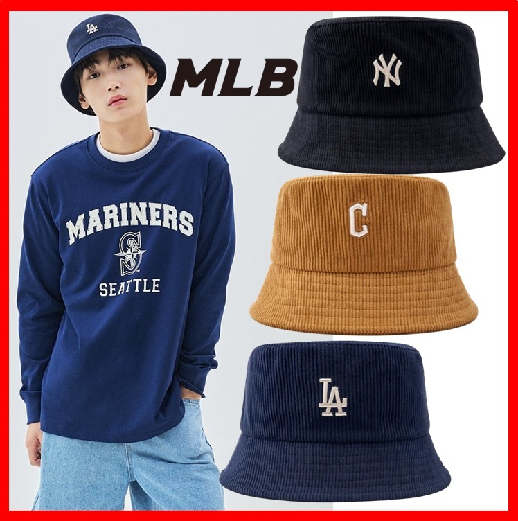★韓国の人気★【MLB】★CORDUROY BUCKET HA.T★