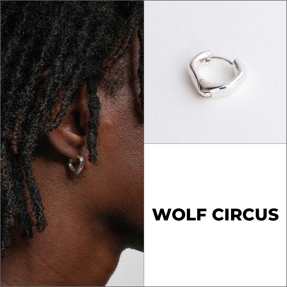 Wolf Circus】スターリングシルバー Kenzo フープピアス