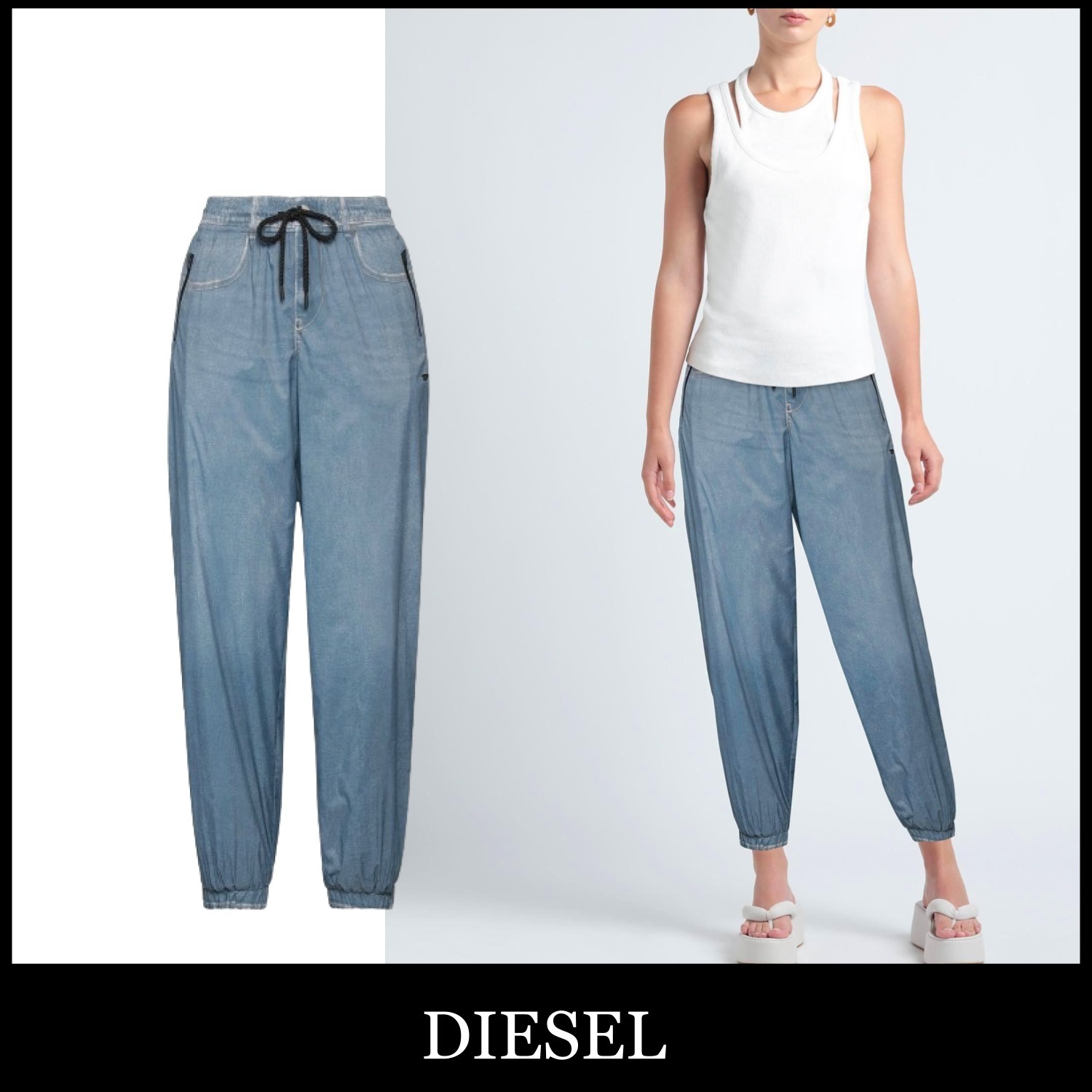 【DIESEL】ブルーグレー ドローストリングパンツ