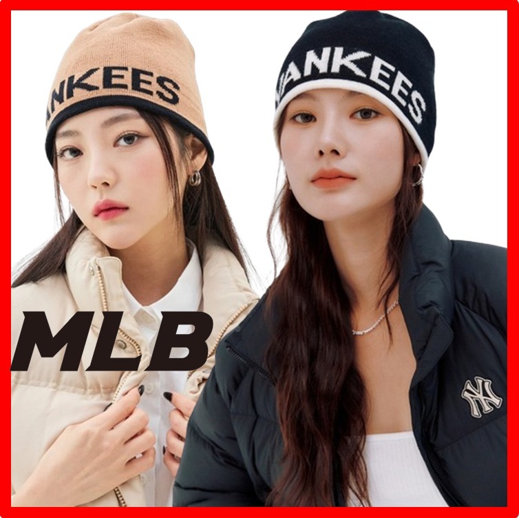 ★韓国の人気★【MLB】★Lettering Mid Beani.e★