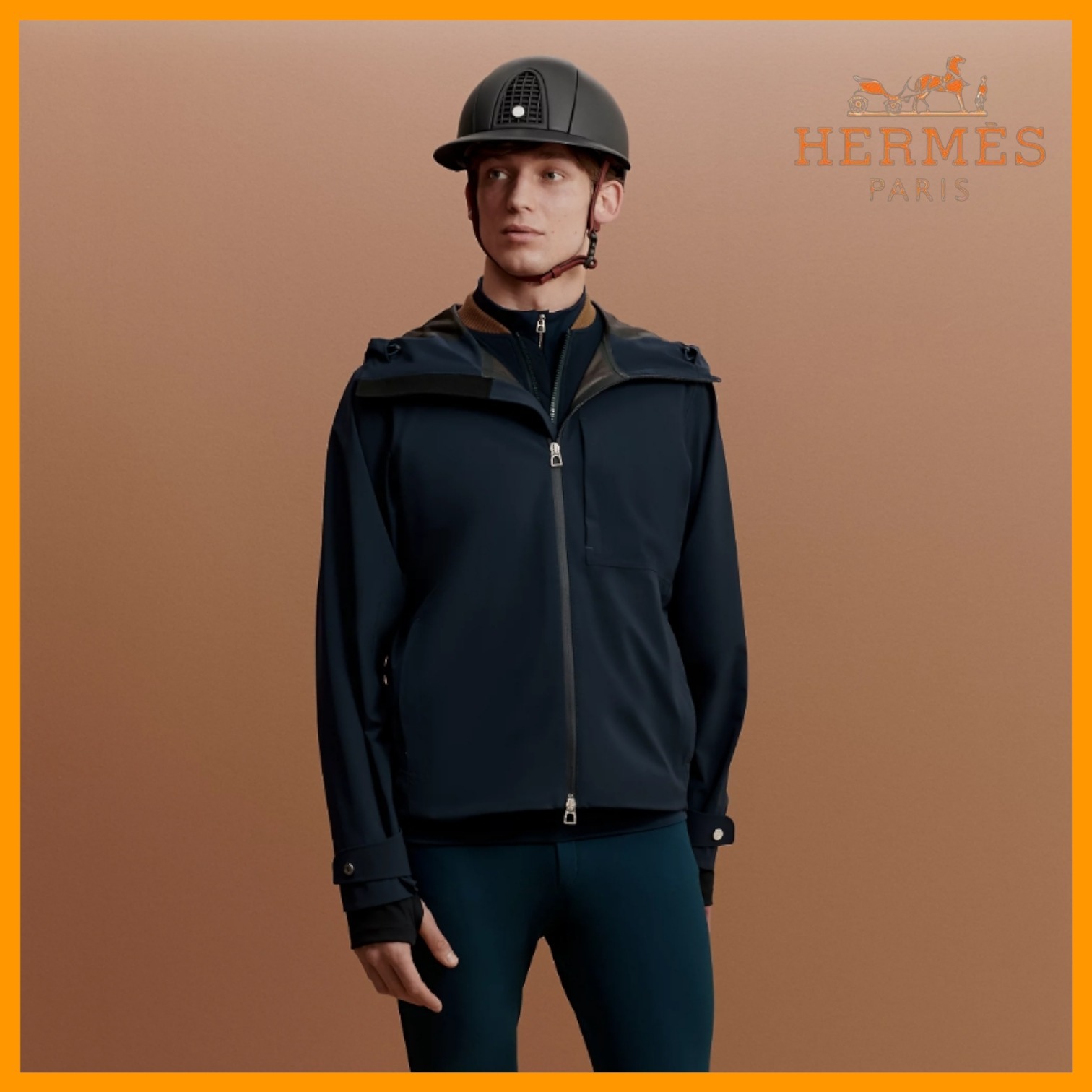 【エレガントで機能的】HERMES ハードシェルレインジャケット