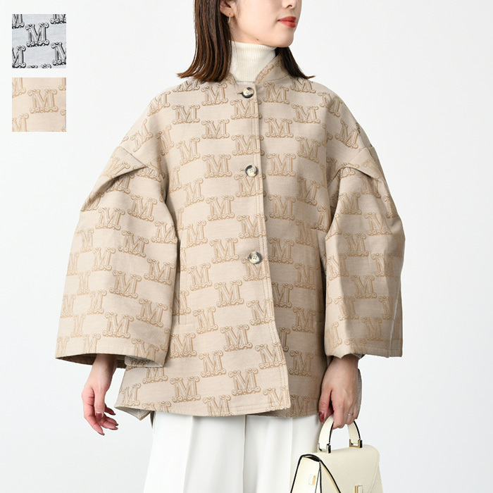Max Mara ピュアコットン ジャガードケープ