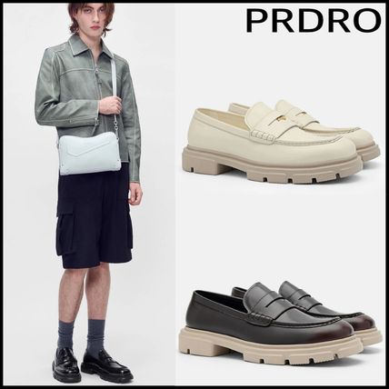 Pedro Loafers & Slip-ons Loafers Street Style Plain Leather Logo Loafers & Slip-ons