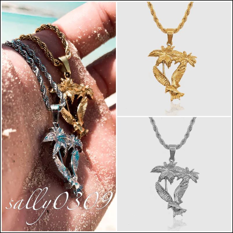 【関税・送料無料】CRAFTD London★Palm ＆ Dove ネックレス