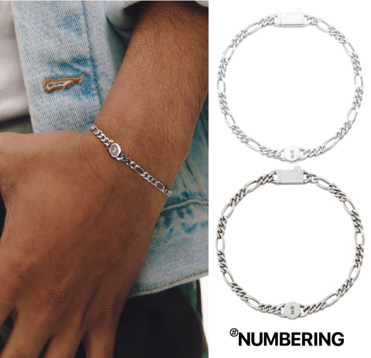 正規品★NUMBERING★A13 Figaro チェーン ブレスレット/安心追跡