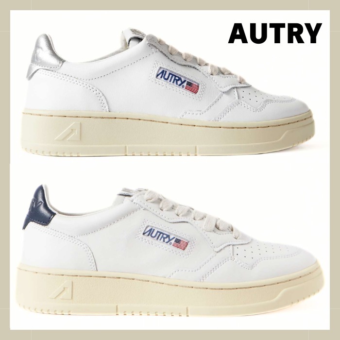 【Autry】シンプルホワイト色☆ Medalist レザー ロースニーカー