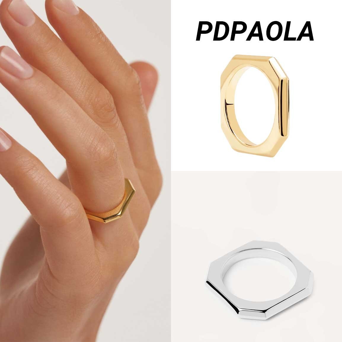 ◆PDPAOLA◆Signature リンク リング Gold/Silver 送料込