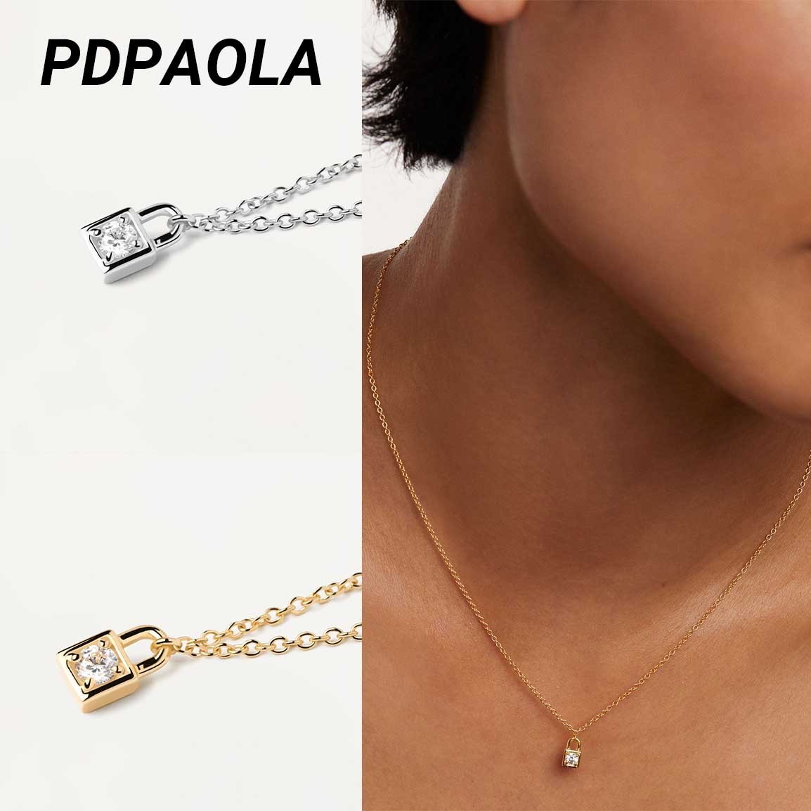 ◆PDPAOLA◆PADLOCK ネックレス SILVER/GOLD 送料込