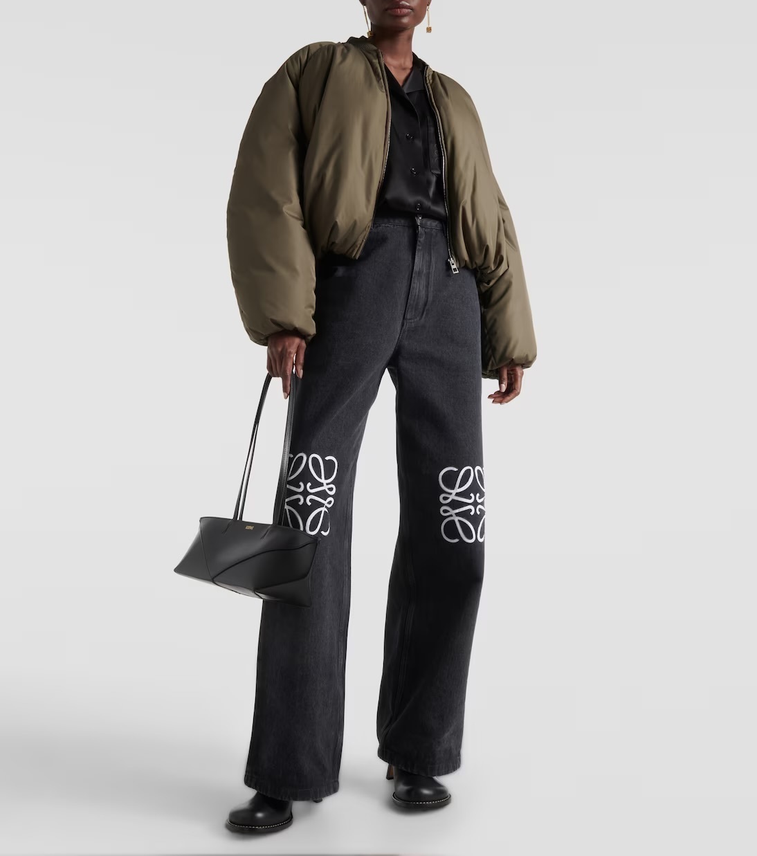 【関税・送料込み】LOEWE ロゴ バギージーンズ 24SS NEW】LOEWE_women / アナグラム バギー ジーンズ / Denim
