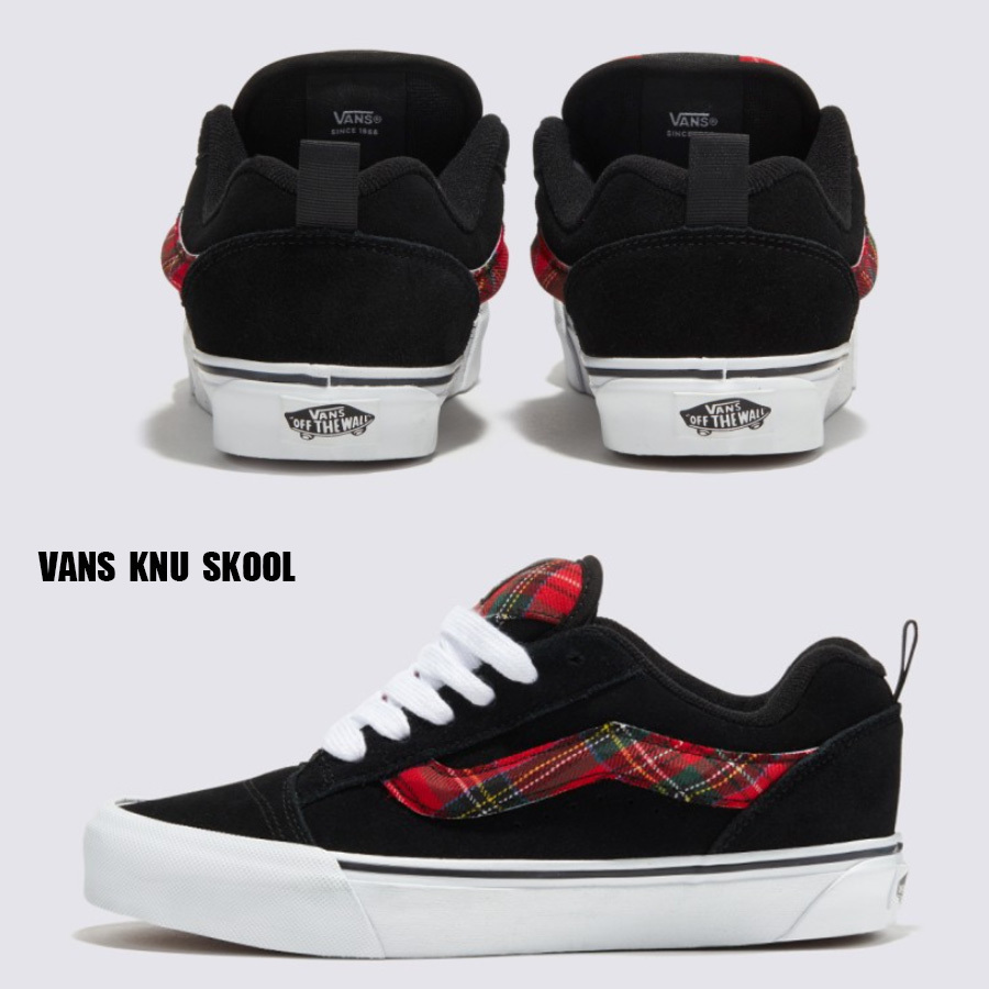 VANS★KNU SKOOL★兼用★RAVE PLAID BLACK/PLAID