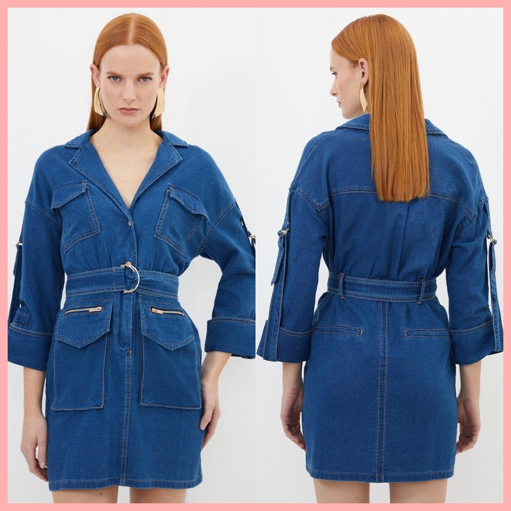 日本未入荷★Karen Millen デニムタイトワンピース
