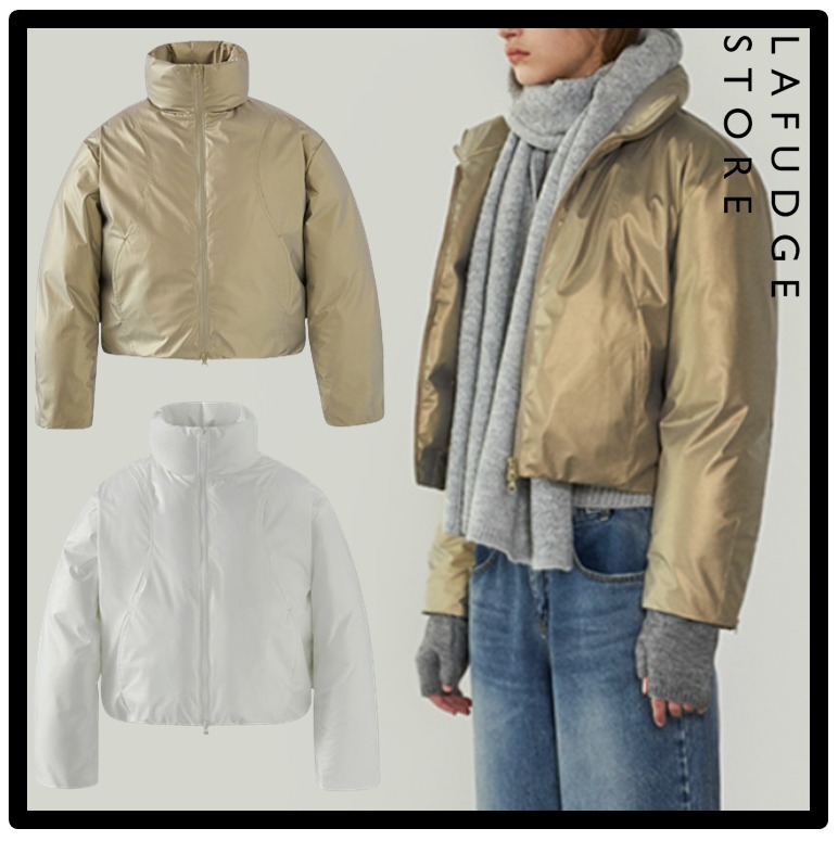 関税込☆LAFUDGE STORE☆OBLIQUE GLOSSY DOWN PUFFER PADDING★
