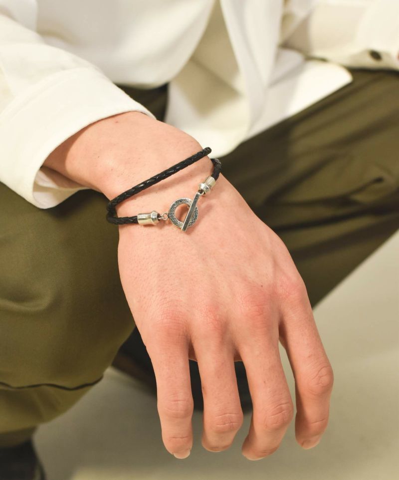 【即発】LION HEART ブレスレット メンズ ラック レザー SV925 即発】ライオンハート ブレスレット メンズ ロゴ レザー SV925