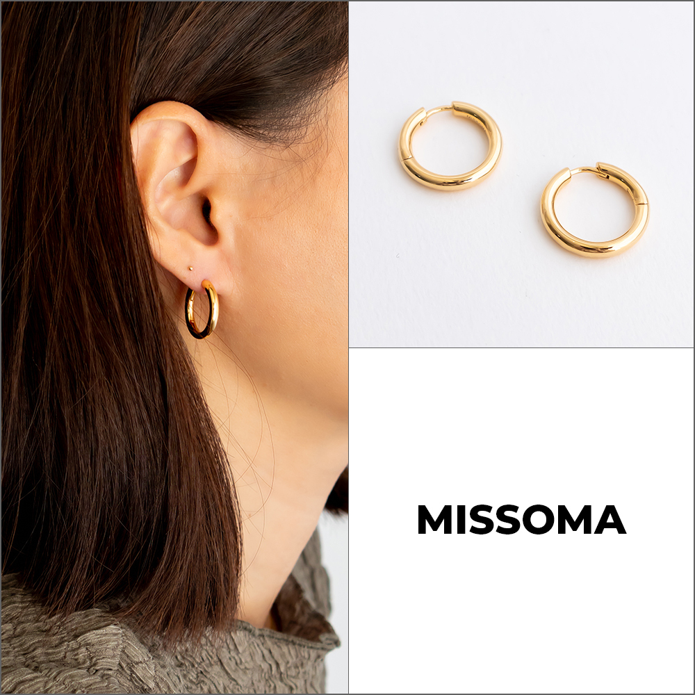 MISSOMA(ミッソマ) ゴールド ミニ TUNNEL フープ ピアス