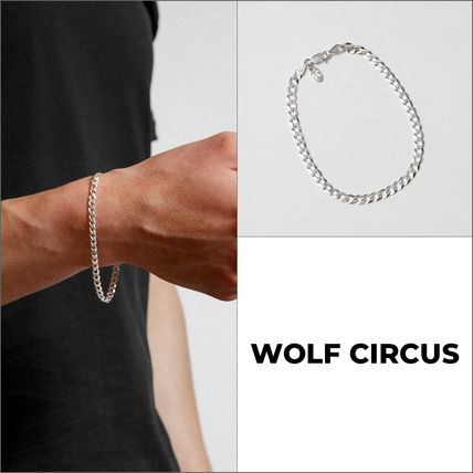 Wolf Circus Bracelets Unisex Blended Fabrics Street Style Chain Plain Handmade