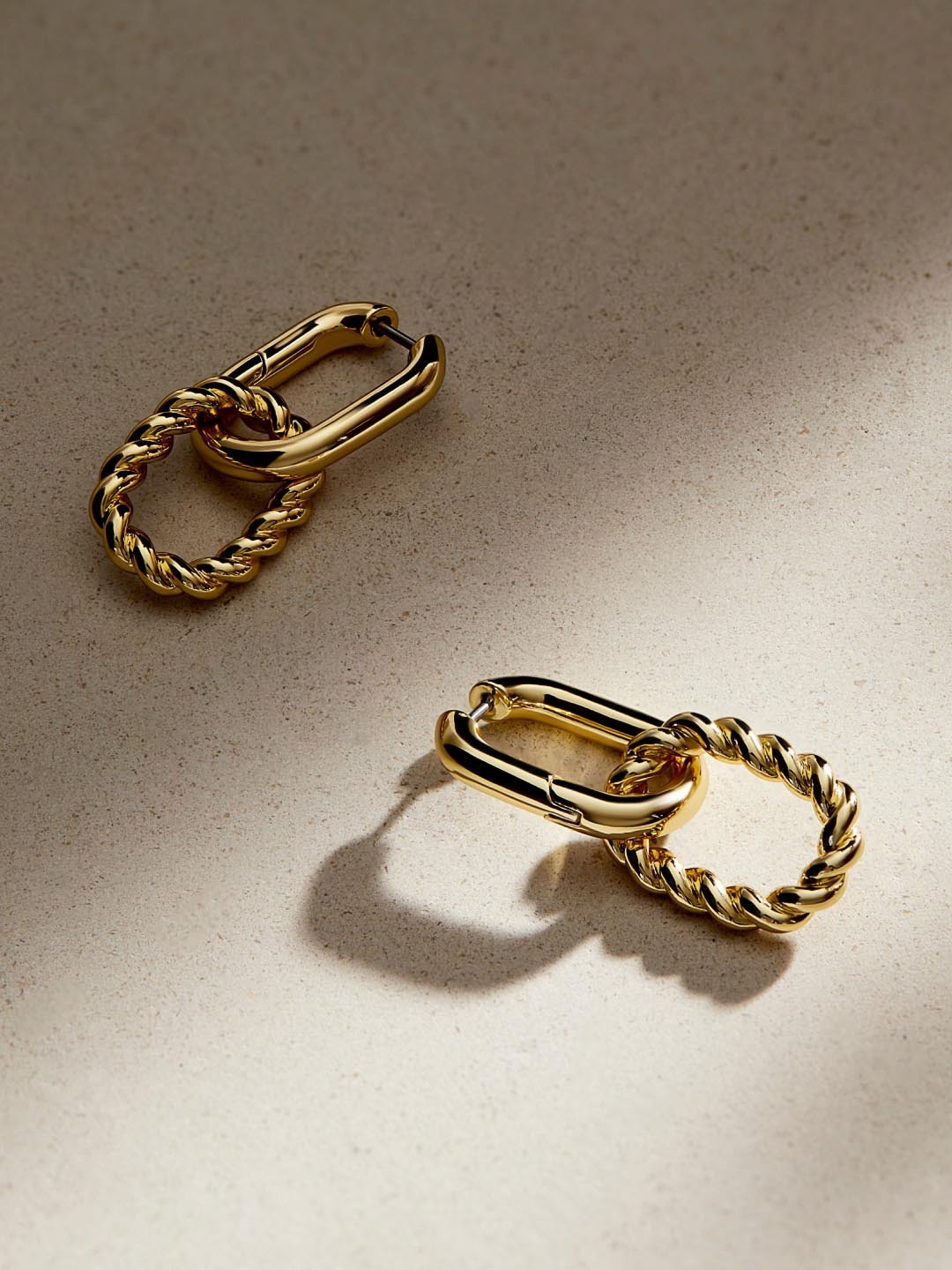 ana luisa＊ダブルフープピアス 14K シルバー ＊送関込 ピアス