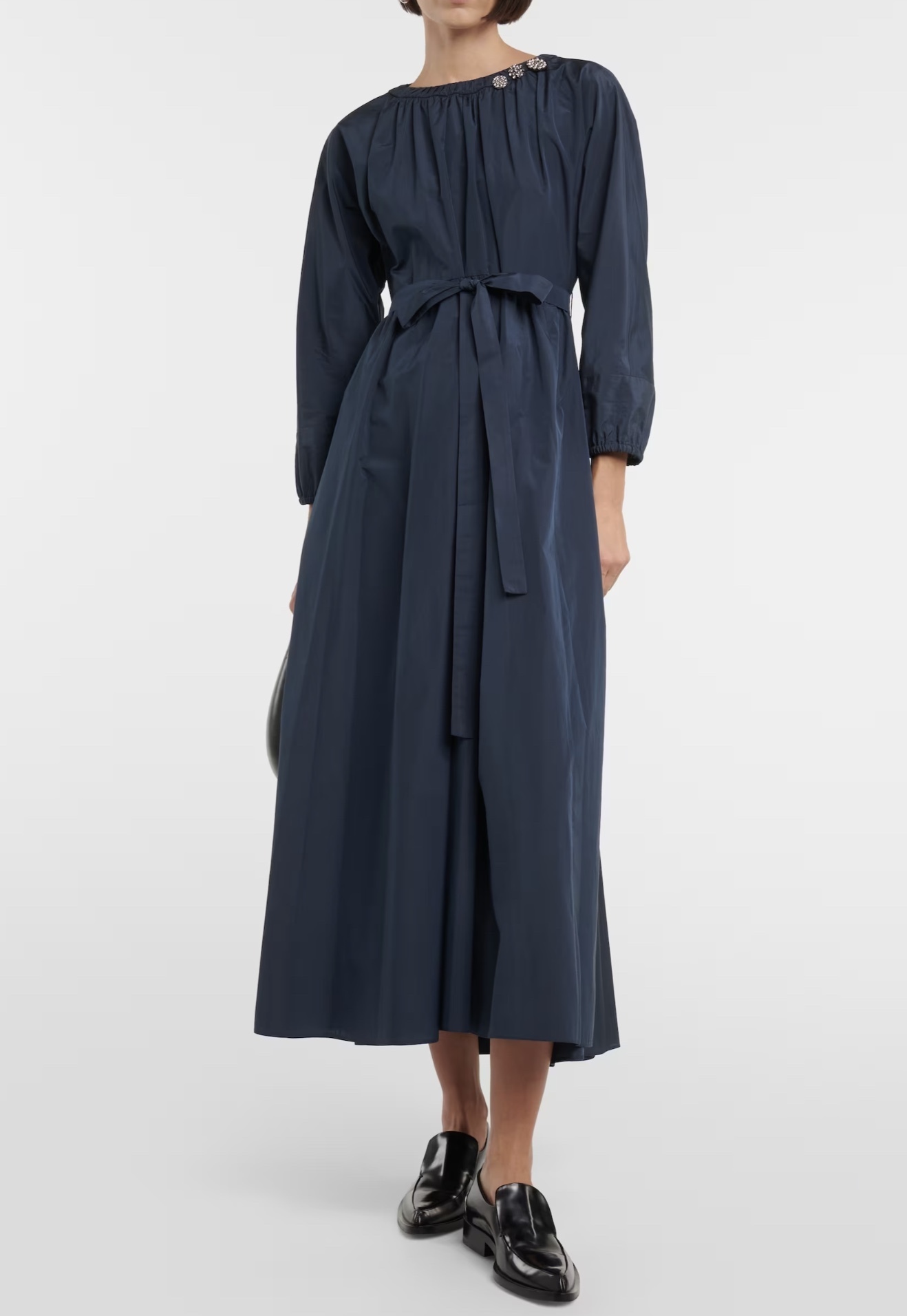 関税込★Max Mara コットン ストレッチ デニム ドレス Sleeveless denim dress, midnightblue | 