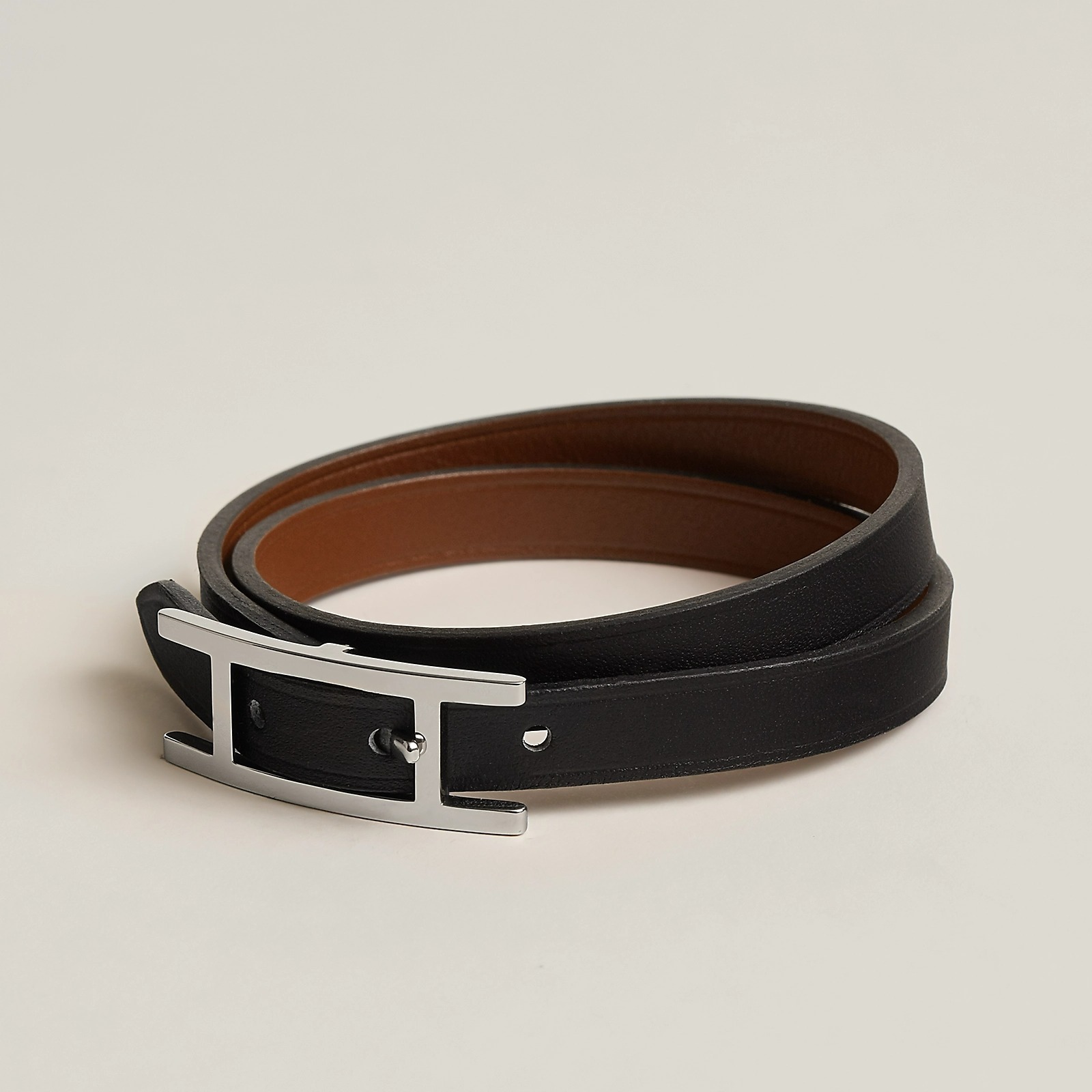 【おしゃれ】HERMES 《ビーアピ》レザーブレスレット