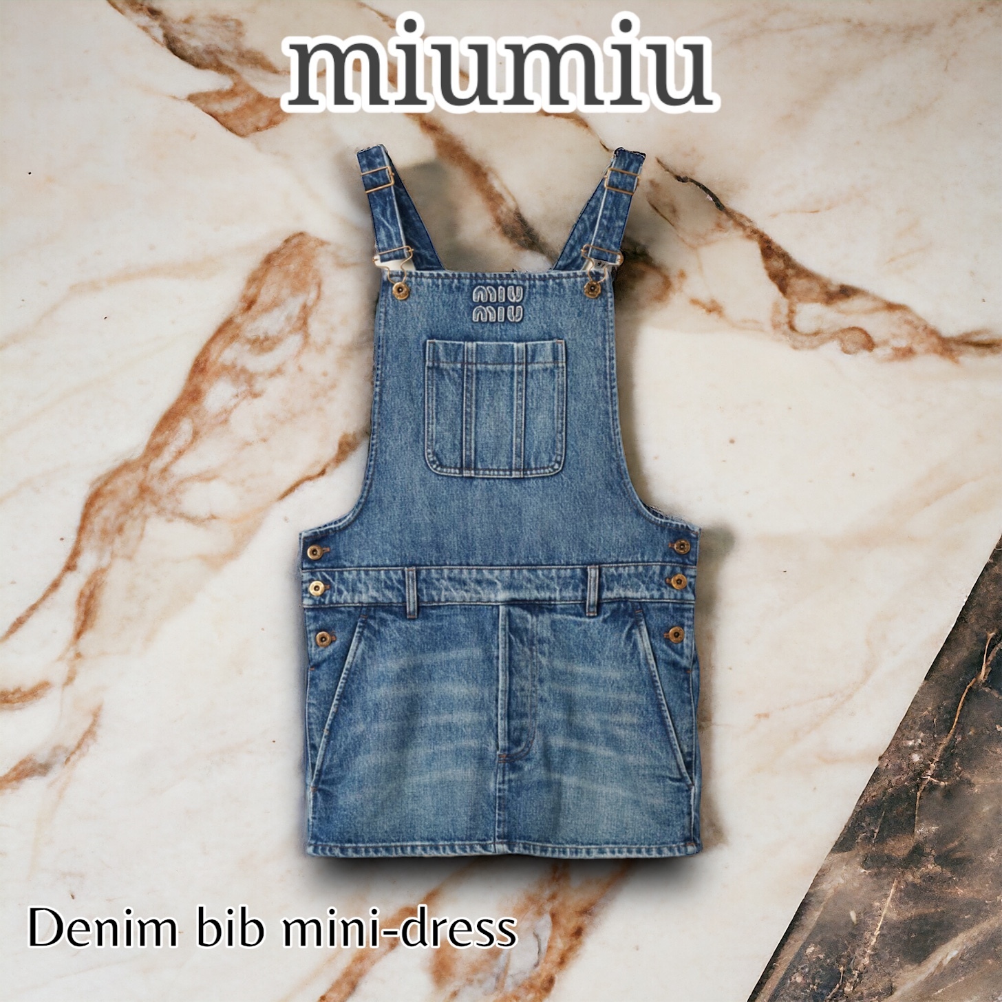 MiuMiu＊Denim bib mini-dress デニム ビブミニドレス＊送料込