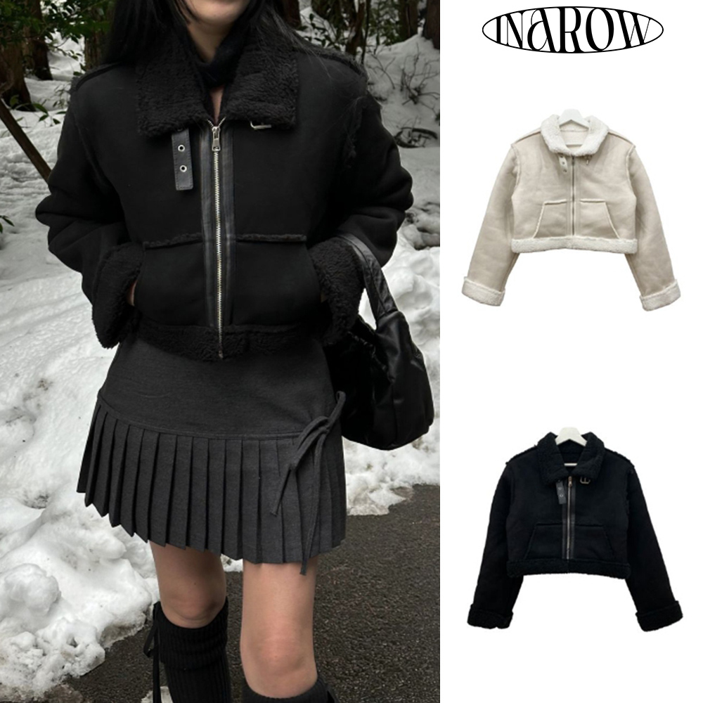 【in a row】Deer Buckle Crop Mustang
