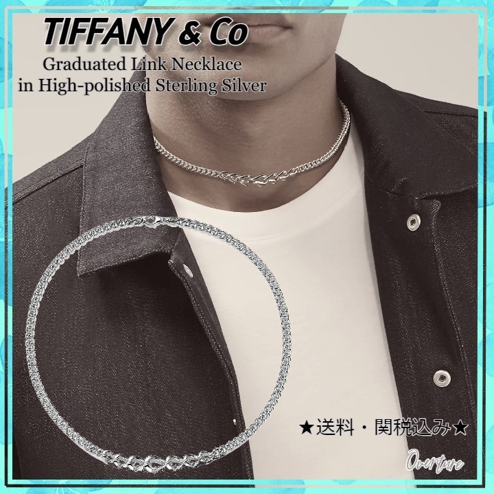 ネックレス・ペンダント Graduated Link Necklace in High-polished Sterling Silver