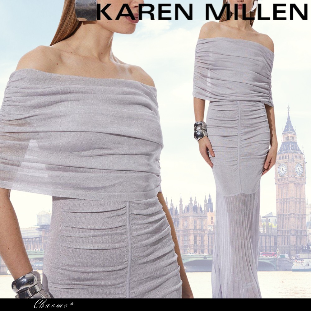 KAREN MILLEN ロング丈ドレス ニットワンピース マキシ タイト