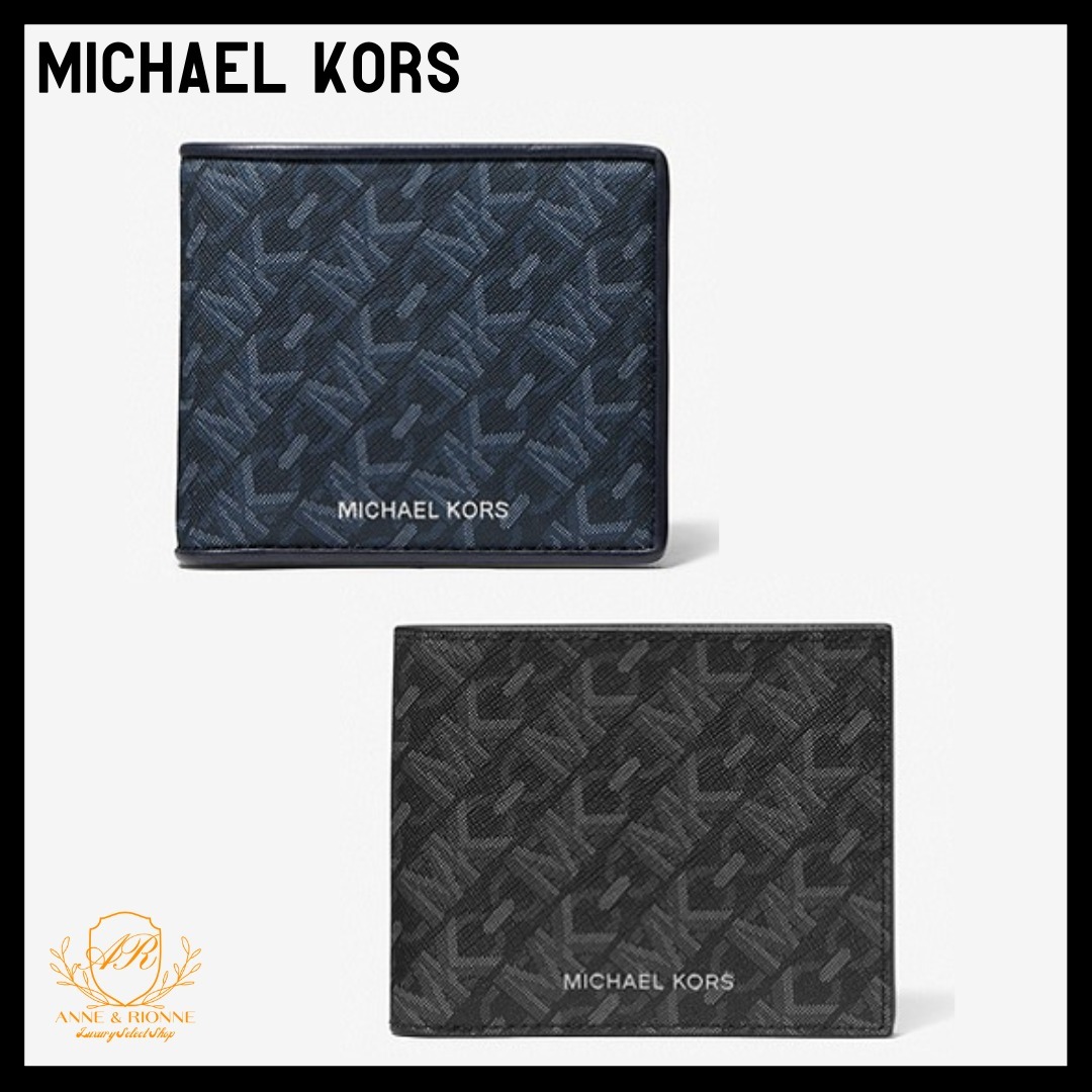 MICHAEL KORS メンズ折りたたみ財布 エンパイアシグネチャーロゴ
