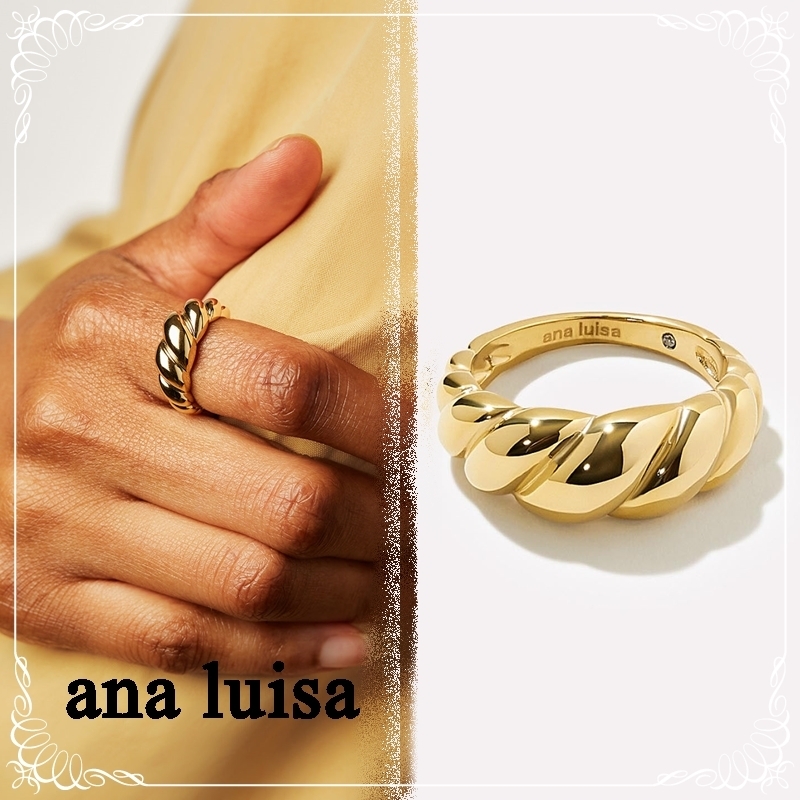 ＊ana luisa＊ROPE Bold ツイストリング 14K ゴールド＊送関込