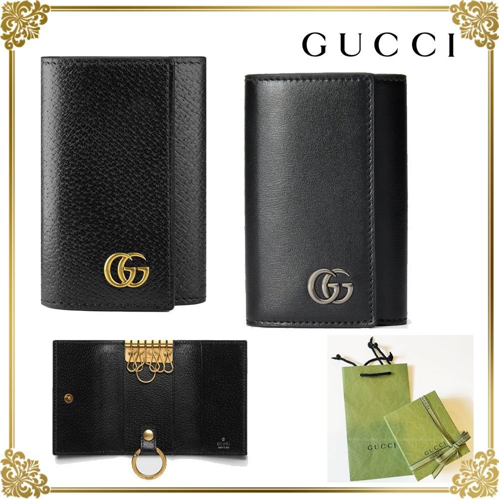 国内発送料無料★ギフトに最適！ 鉄板 GUCCI ロゴキーケース6連