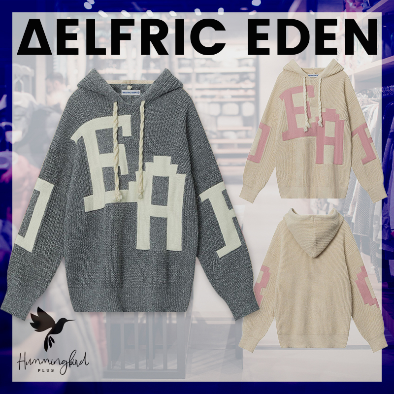 Aelfric Eden ★ レター ジャカード ニット パーカー 送料関税込