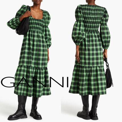 楽天市場】GANNI ガニー ワンピース グリーン サイズ:34(XS