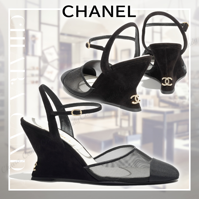【24Cruise NEW】CHANEL_women/メッシュ スリングバックパンプス